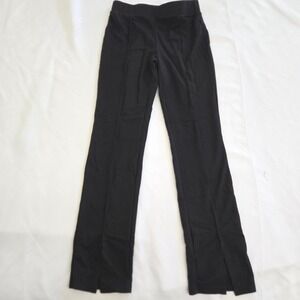 Truth by Republic Black Fitted Stretch Pants Slit Hem Comfort Cropped Leggings S